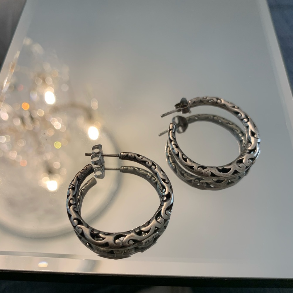 Sterling silver hoop earrings